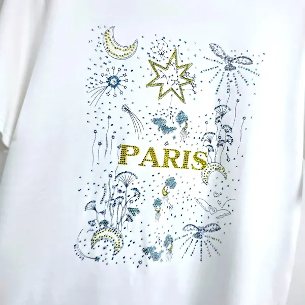 Paris Print Design Short Sleeve T-Shirt, Comfortable and Stylish