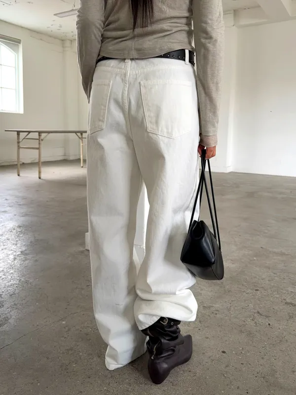 Stylish Versatile White Women's Pants, Comfortable and Breathable, Perfect for Spring and Summer