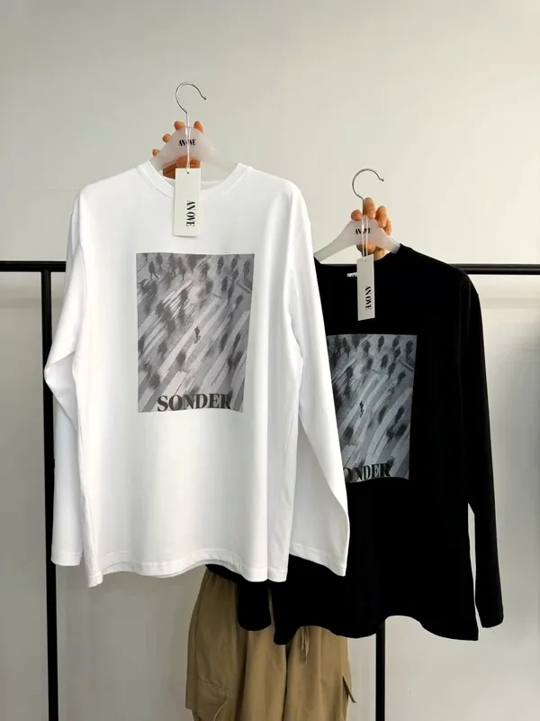 Stylish Printed Long Sleeve T-Shirt, Comfortable and Versatile