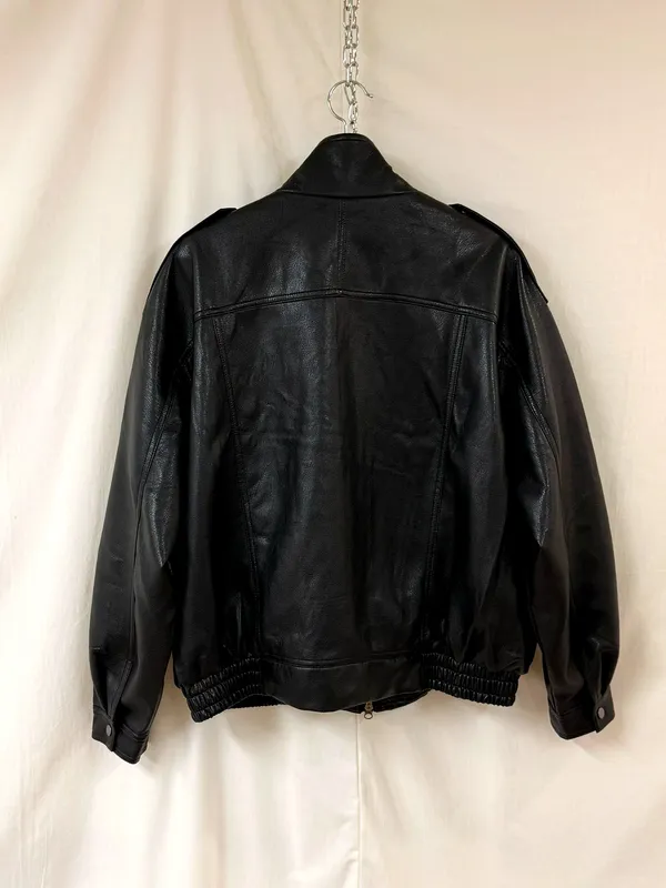 Stylish Men's Leather Jacket, Classic Black Design