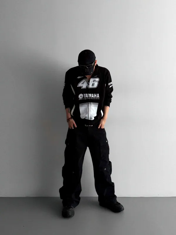 Yamaha賽車風格男士長袖上衣