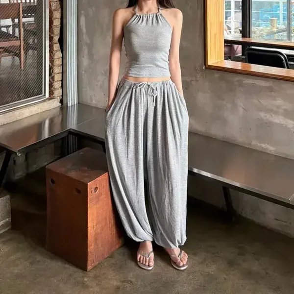 Stylish Loose Gray Jumpsuit - Perfect for Casual Comfort