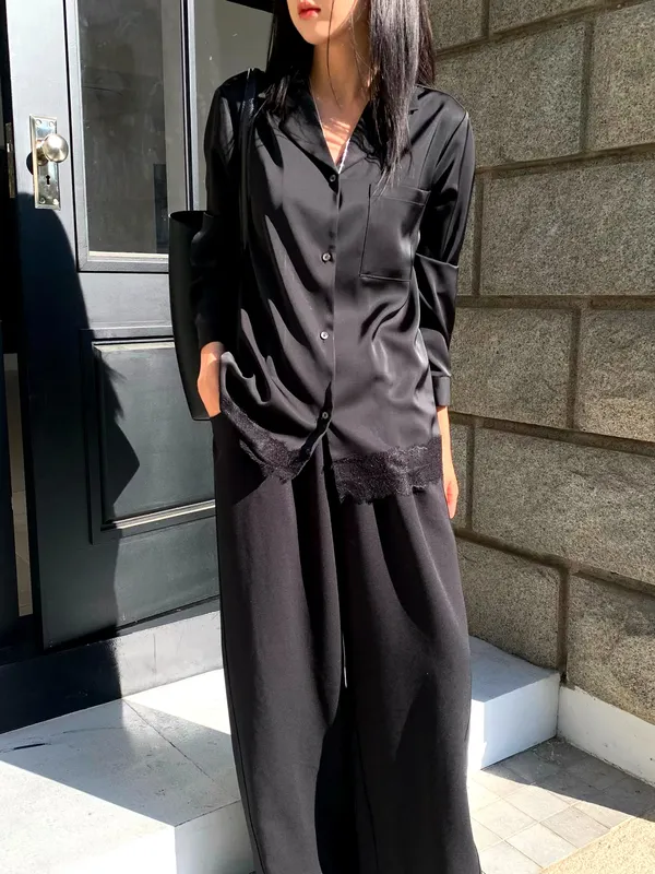 Elegant Silk Women's Top, Simple and Fashionable