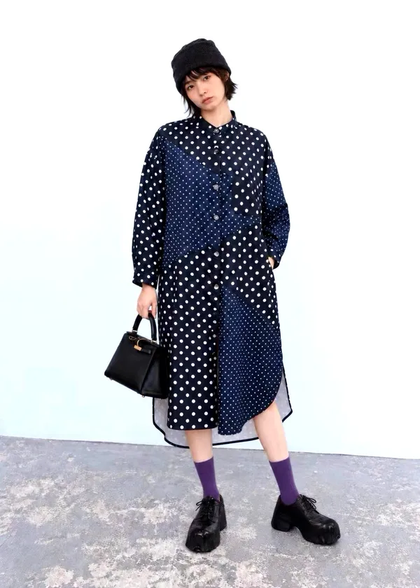 Stylish Polka Dot Dress - Elegant and Perfect for Spring and Summer