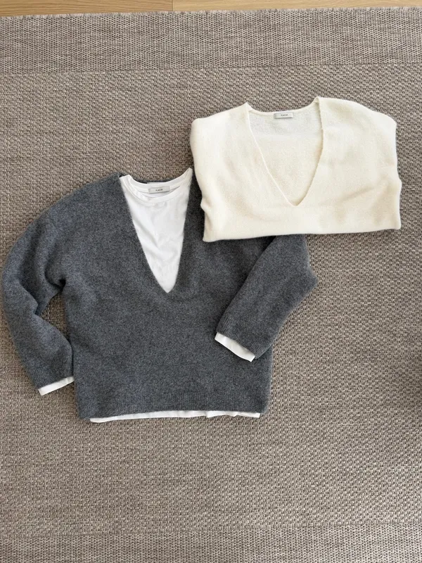 Elegant and Stylish Deep V-Neck Sweater