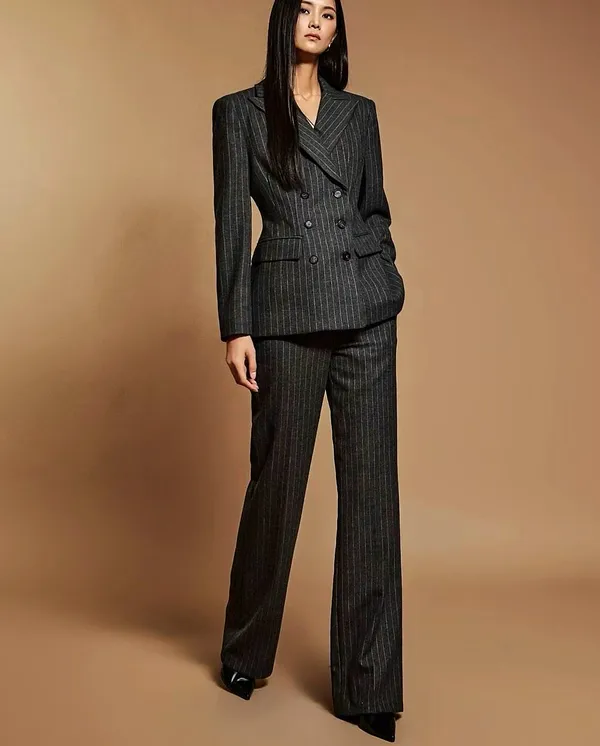 Elegant Striped Women's Pants - Stylish Slim Fit Design, New Arrival