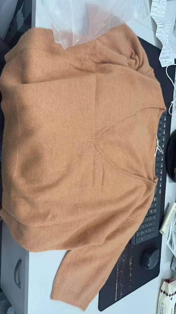 Cozy and Warm Orange V-Neck Sweater