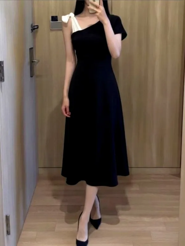 Elegant Off-Shoulder Black Dress to Showcase Your Charming Aura