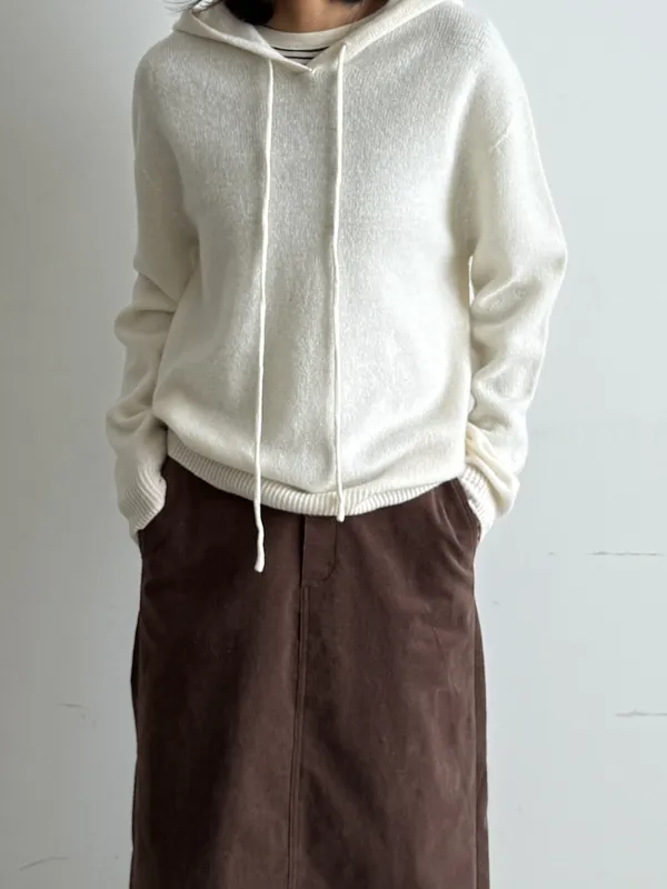Comfortable and Versatile Knitted Hoodie