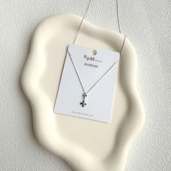 925 Silver Star Pendant Necklace - Simple and Fashionable