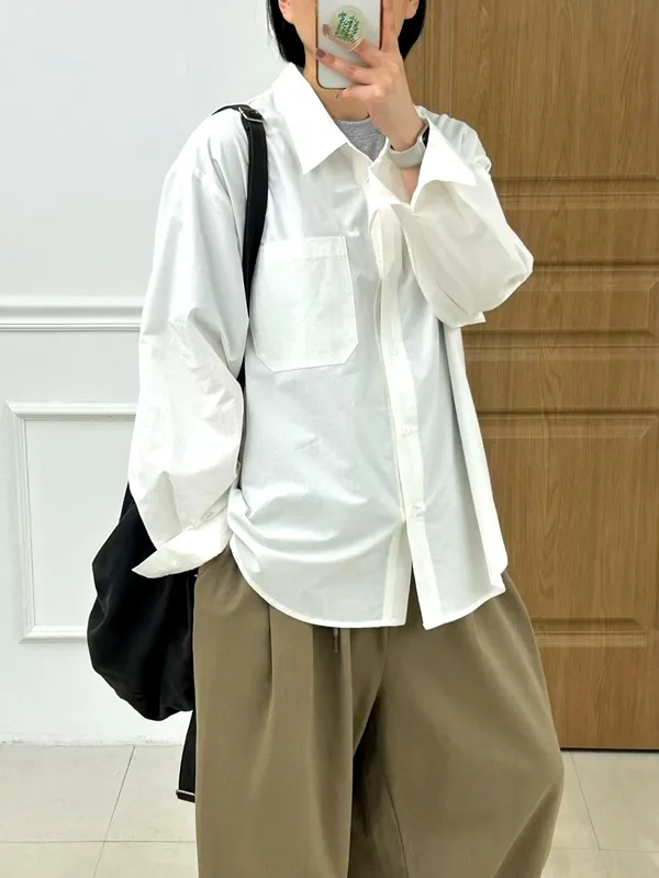Minimalist White Shirt, Comfortable and Versatile