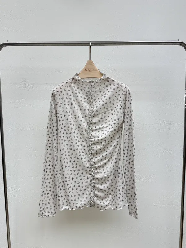 Elegant Floral Print Long Sleeve Shirt