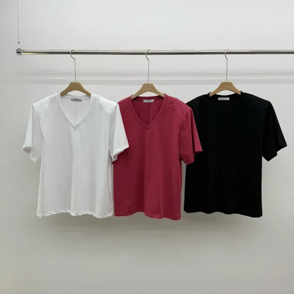 Versatile V-Neck Short Sleeve T-Shirt - Comfortable and Breathable for Everyday Wear