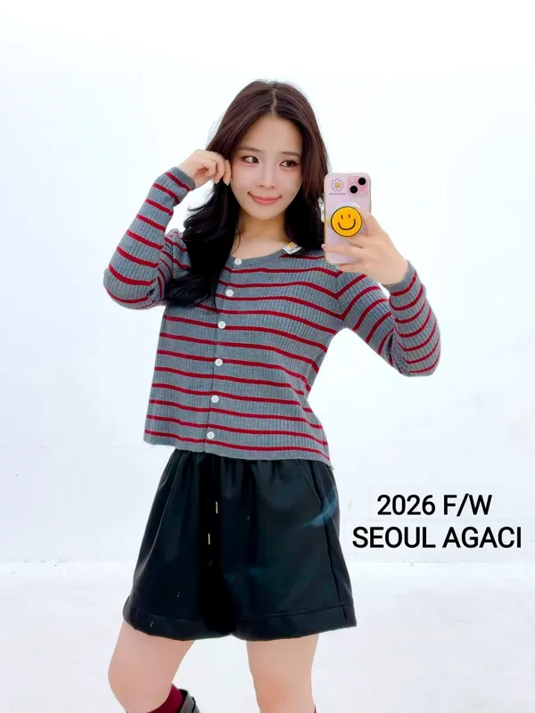 Striped Cardigan for Women, Fashionable and Versatile, Soft and Comfortable