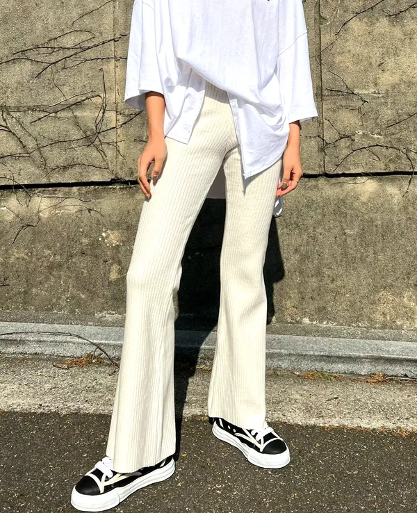 Fashionable Loose Striped Women's Pants, Comfortable and Versatile