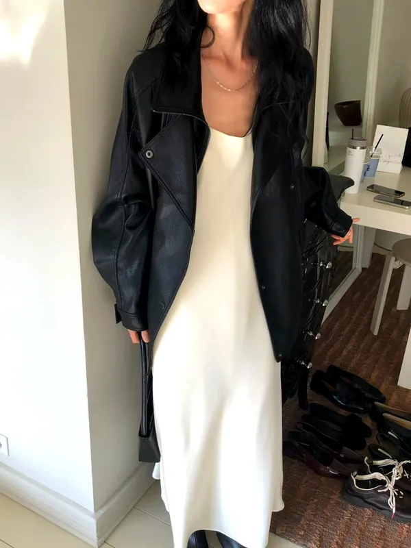 Stylish Black Women's Jacket, Perfect for Spring and Summer Dresses
