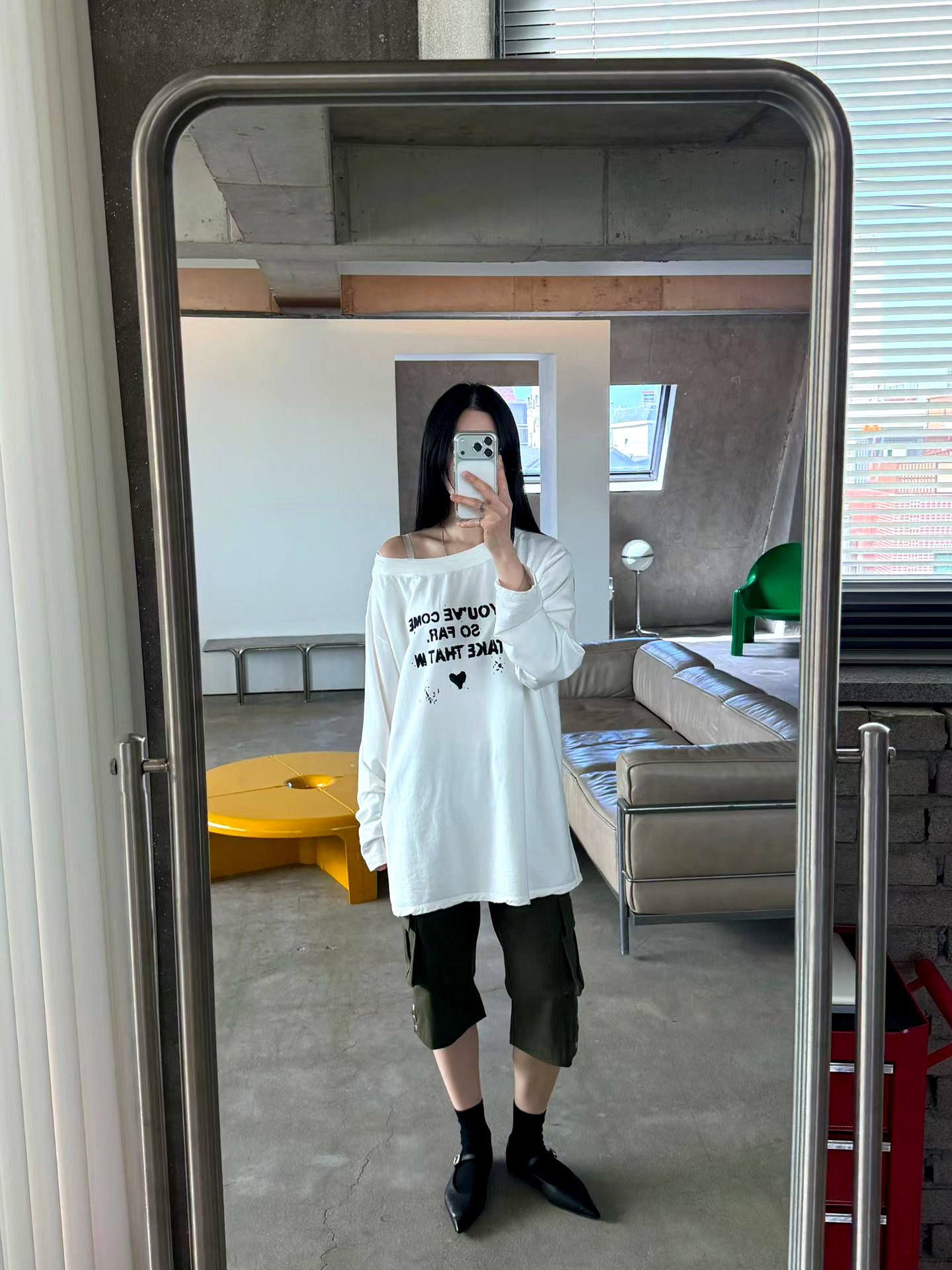 Loose Fit Casual Letter Print Women's Top