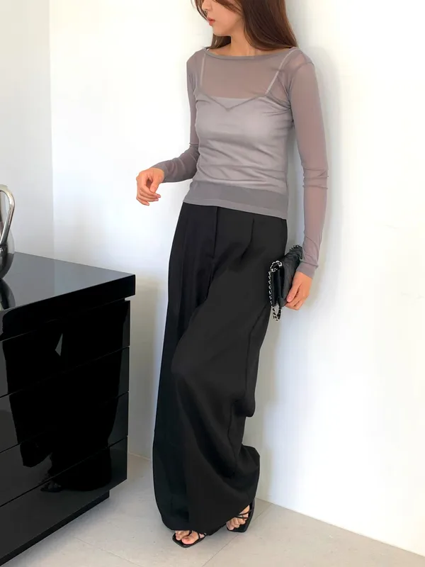 Fashionable Sheer Women's Top, Comfortable and Versatile