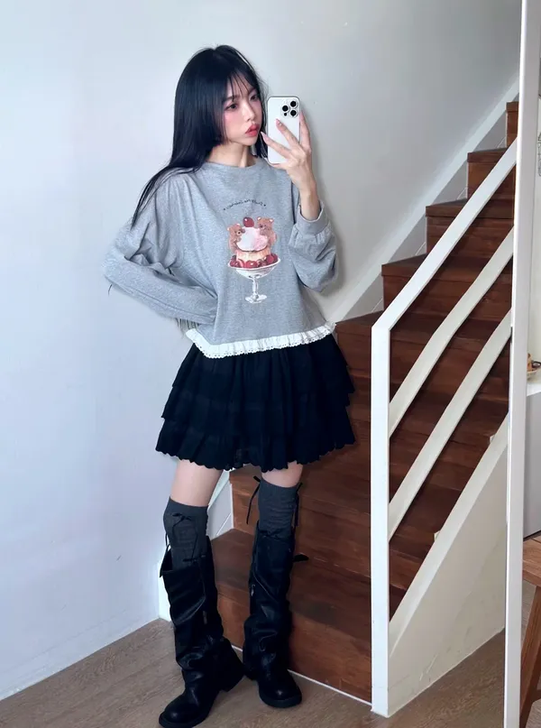 Sweet Floral Loose T-Shirt, Comfortable and Stylish
