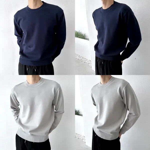 T-shirt Leher Bulat Lelaki yang Selesa dan Ringkas, Sesuai untuk Pelbagai Majlis