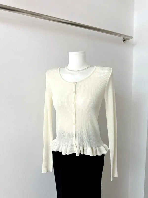 Elegant Lace Trim Cardigan for Women