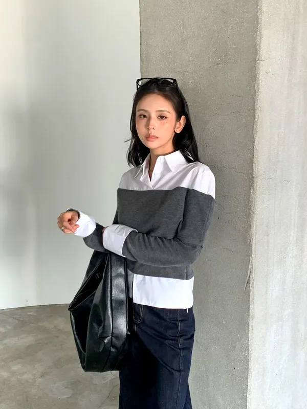 Stylish and Minimalist Women's Shirt, Elegantly Versatile