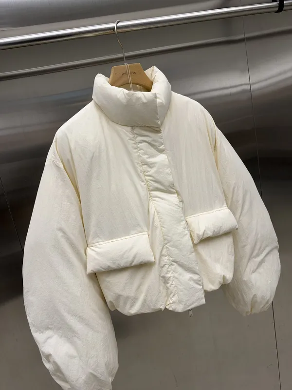 Stylish Beige Short Down Jacket