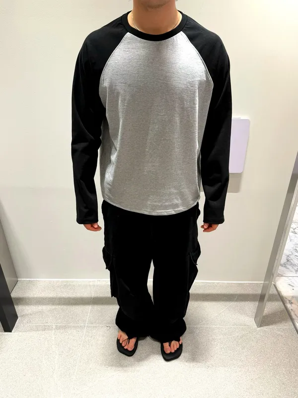 Stylish Men's Color-Block Long Sleeve T-Shirt, Comfortable and Versatile