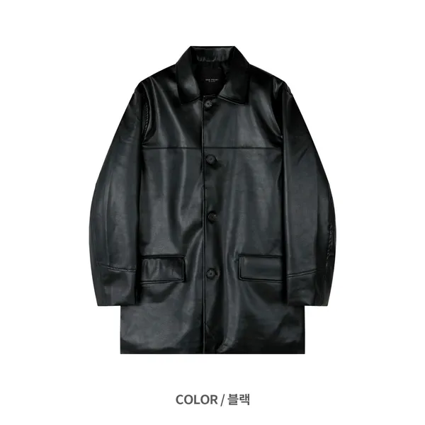 Stylish Black Men's Top with Premium Leather Design