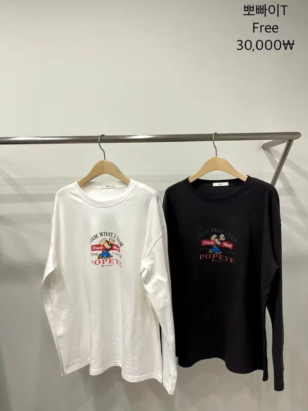 Cute Cartoon Printed Long Sleeve T-Shirt, Comfortable and Versatile