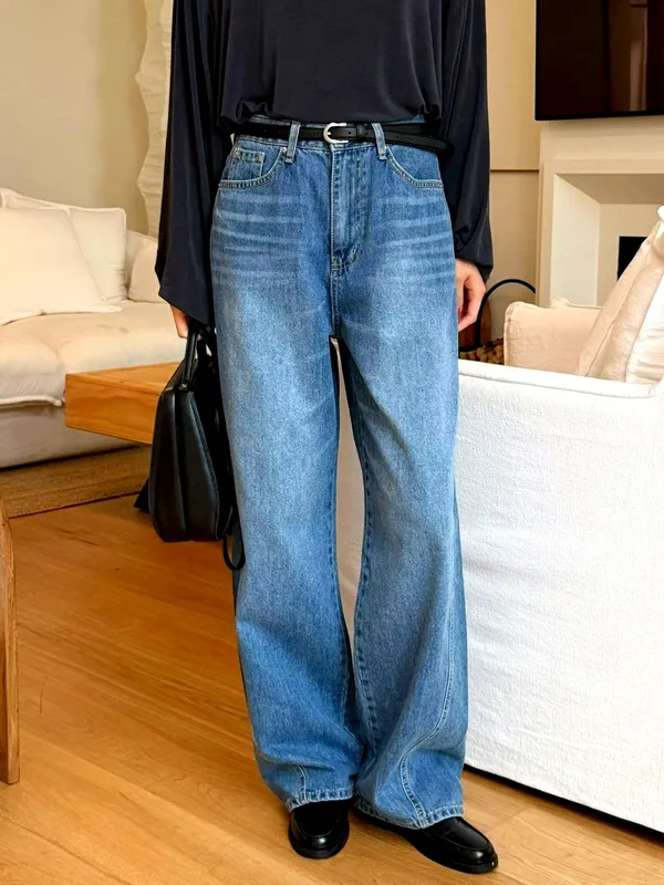 Fashion Loose Fit Denim Jeans, Comfortable and Versatile