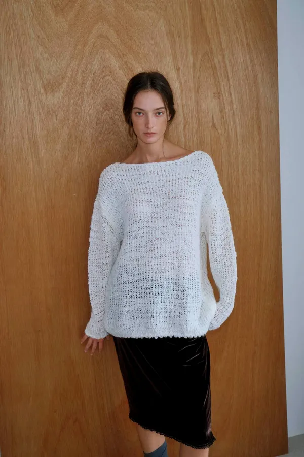 Fashionable Sheer Knit Top - Lightweight and Comfortable, Perfect Match
