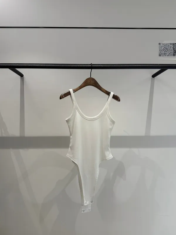 Minimalist Style White Strap Jumpsuit