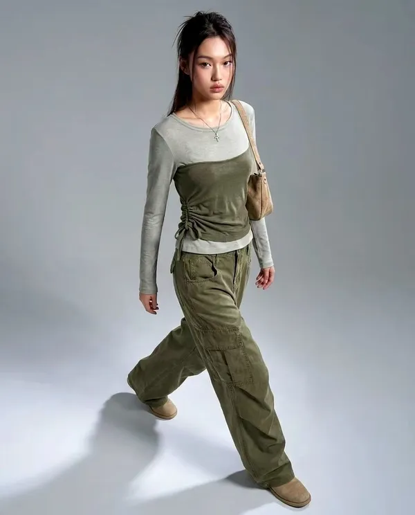 Fashionable Casual Color-Block Long Sleeve T-Shirt, Comfortable and Versatile