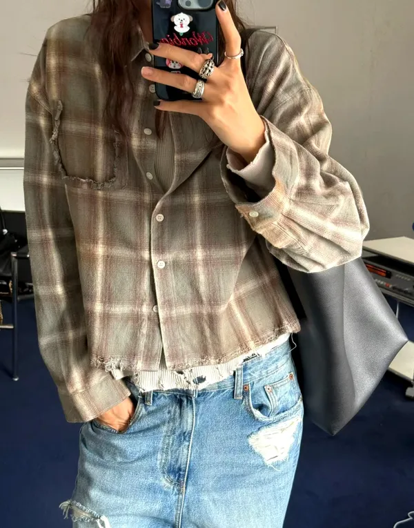 Stylish Plaid Shirt, Effortlessly Match to Showcase Your Personality