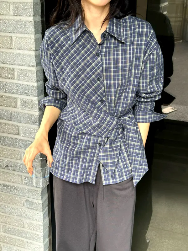 스타일리시 체크 셔츠 - 우아한 매력과 완벽한 조화