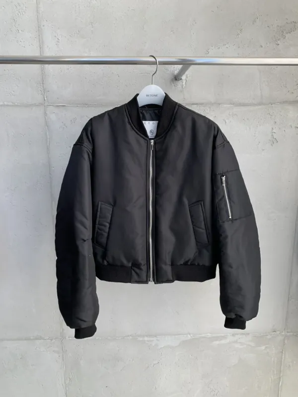 Stylish Black Short Women's Pilot Jacket