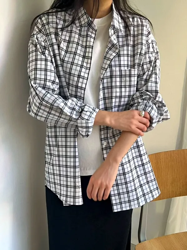 เสื้อเชิ้ตผู้หญิงลายสก็อตคลาสสิก - แฟชั่นที่หลากหลาย สวมใส่สบายและระบายอากาศได้ดี