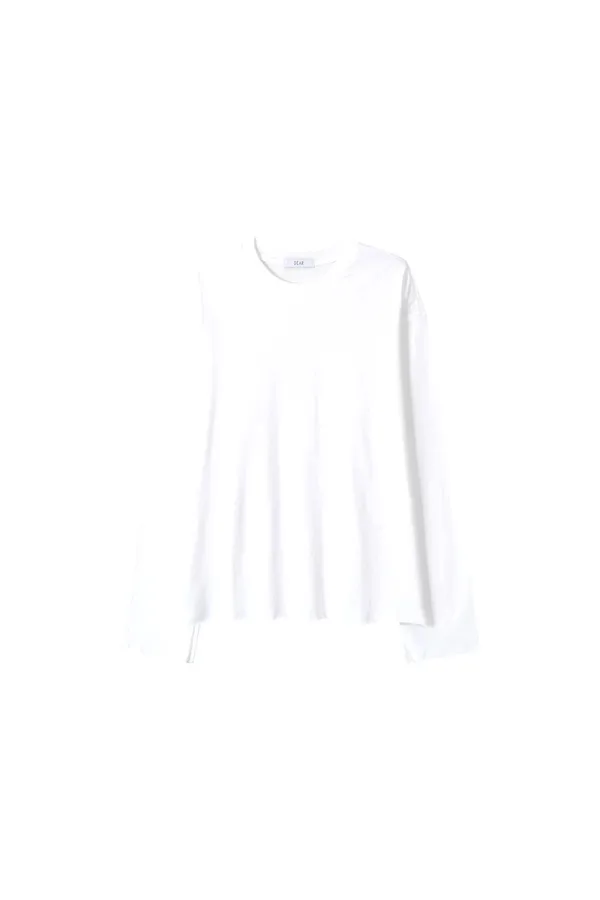 Minimalist Solid Color Long Sleeve T-Shirt, Comfortable Versatile Men's Top
