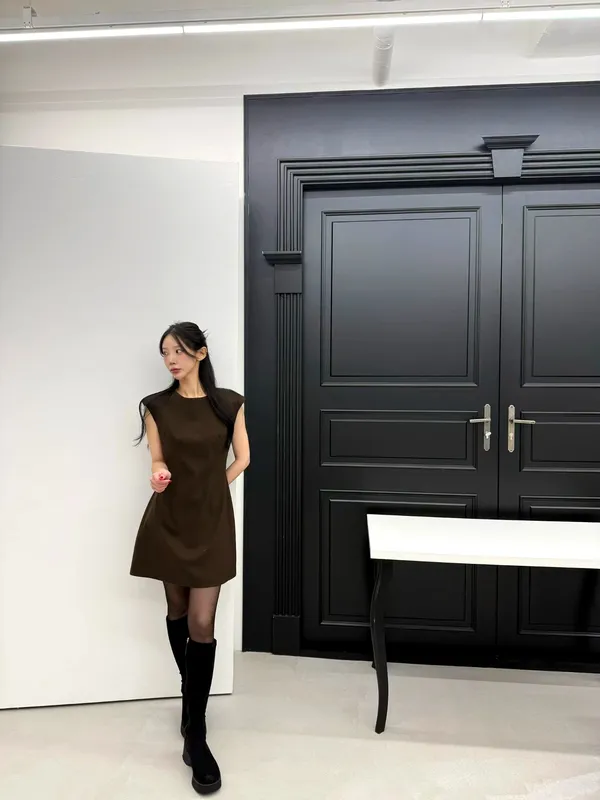 Elegant and minimalist women's dress, fashionable and stylish design.
