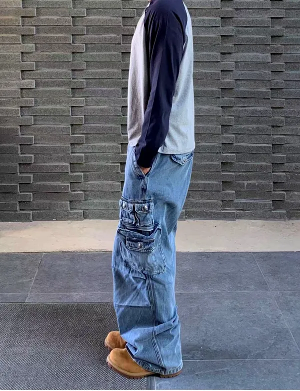 Stylish Casual Men's Loose Denim Jeans, Comfortable and Versatile