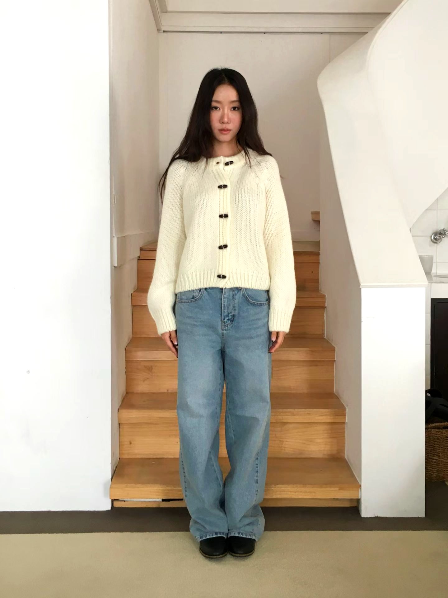 따뜻하고 편안한 여성용 가디건, 클래식한 다용도 디자인