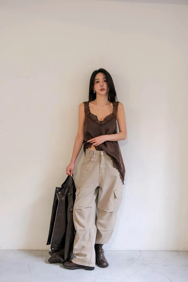 Elegant Lace Camisole, Showcasing Feminine Charm