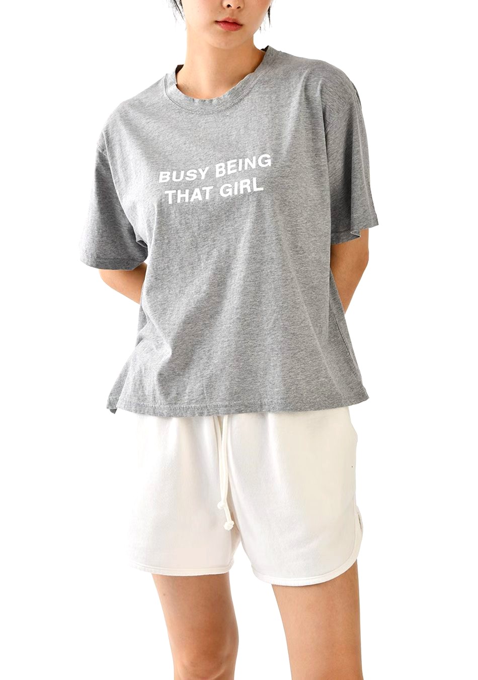 Minimalist Style Printed Short Sleeve T-Shirt, Comfortable and Versatile