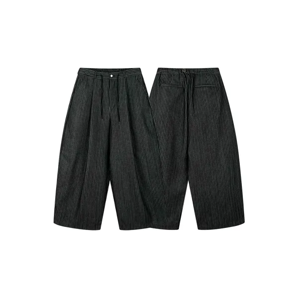 Stylish Men's Striped Loose-Fit Trousers for a Comfortable Casual Look