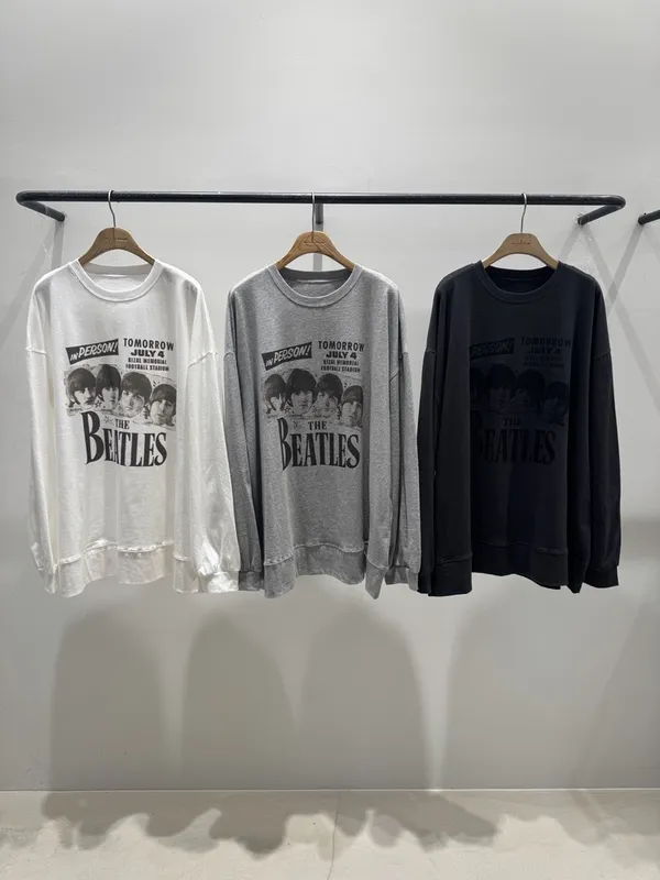 Classic BEATLES Printed Loose Sweatshirt, Casual and Versatile