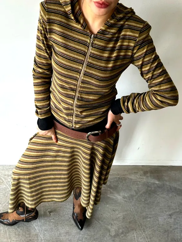 Fashionable Striped Cardigan, Effortlessly Matches Various Styles