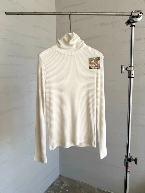 Minimalist High Neck Knit Top - Comfortable and Versatile