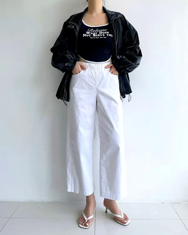 Trendy Loose White Women's Pants - Comfortable and Versatile