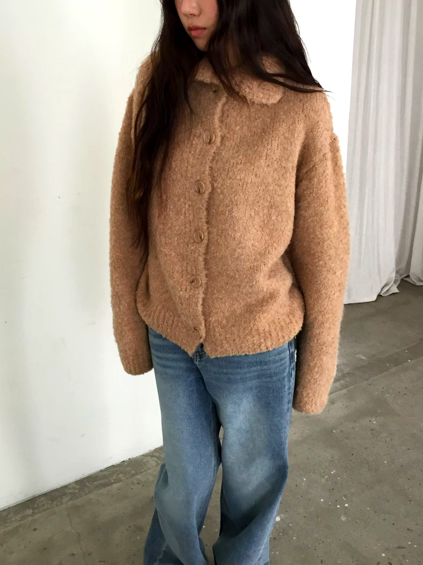 따뜻하고 편안한 여성용 재킷, 부드러운 플러시 원단